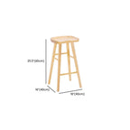 Natural Finish Backless Wooden Bar Stools