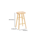 Natural Finish Backless Wooden Bar Stools