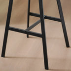 Mid-Century Modern Quilted Upholstered Leather Bar Stool