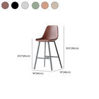 Mid-Century Modern Quilted Upholstered Leather Bar Stool