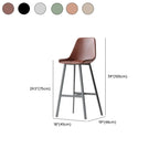 Mid-Century Modern Quilted Upholstered Leather Bar Stool