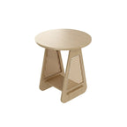 Mid-century Modern 2-tier Wood Side Table with Rattan Legs