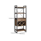 Brown Natural Wood Wine Bottle Glass Rack and Open Wine Rack