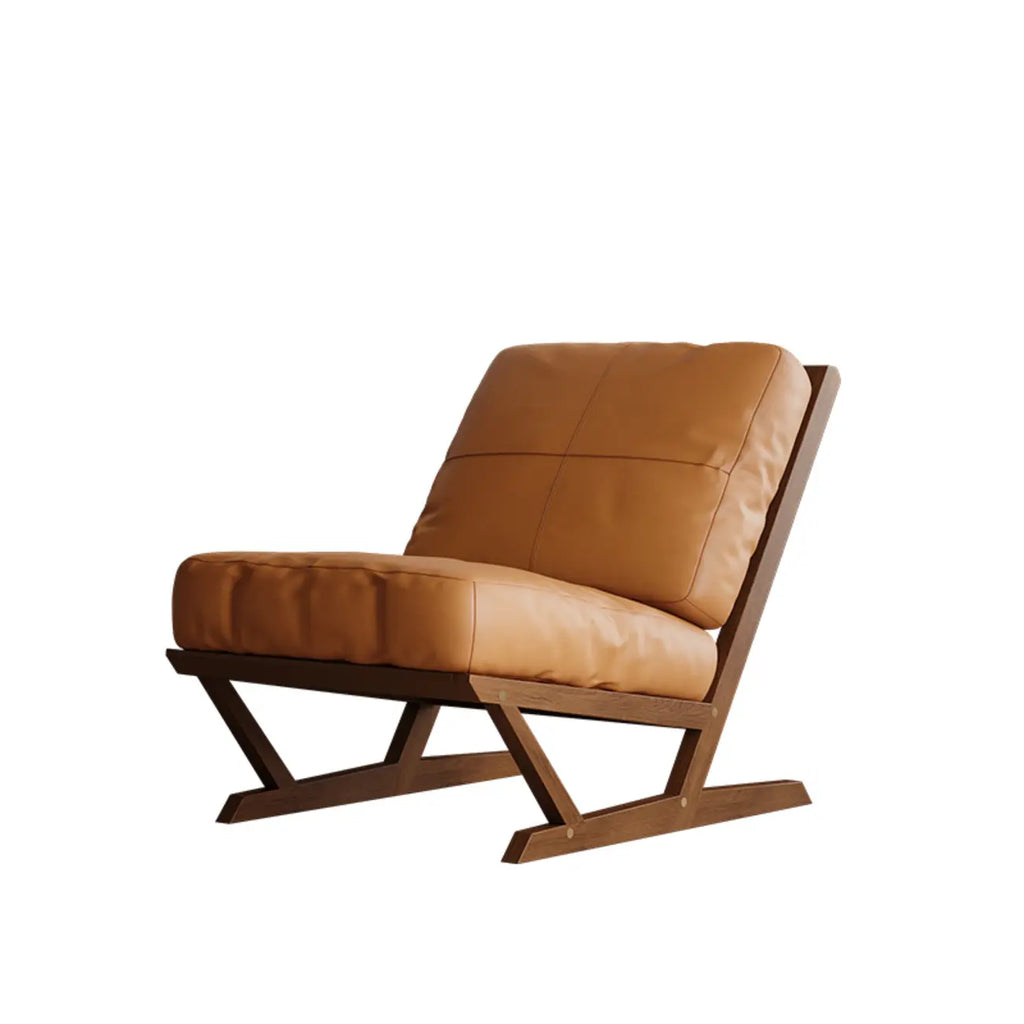 Modern Solid Color Accent Chair with Removable Cushions