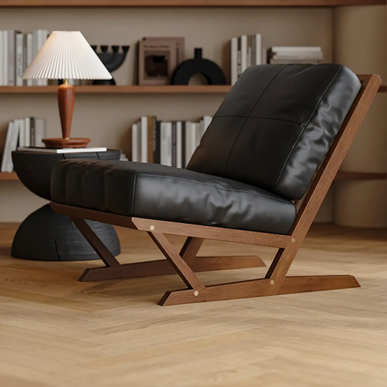 Modern Solid Color Accent Chair with Removable Cushions