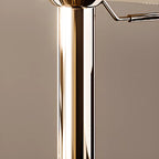 Luxury Adjustable Height Leather Bar Stool Gold Pedestal