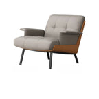 Modern Tufted Microfiber Leather Accent Chair with Arms