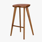 Bar Height Backless Wood Scandinavian Bar Stools