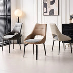 Modern Upholstered Open Back Armless Dining Chair