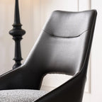 Modern Upholstered Open Back Armless Dining Chair