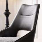 Modern Upholstered Open Back Armless Dining Chair