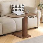 Adjustable Height Walnut Wood C Table for Living Room