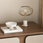 Art Deco Wood Top 2 Drawer Storage Nightstand