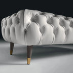 Contemporary White Tufted Upholstered Bedroom Bench