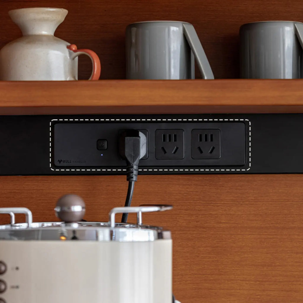 Modern Wooden Buffet Table with Storage Cabinets
