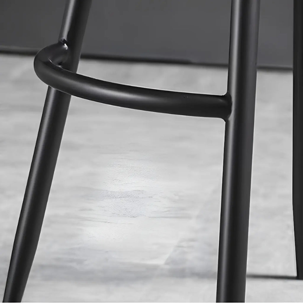 Industrial Counter Height Leather Swivel Bar Stools