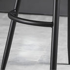 Industrial Counter Height Leather Swivel Bar Stools