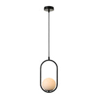 Chic Globe Black and Gold Pendant Light for Bedroom