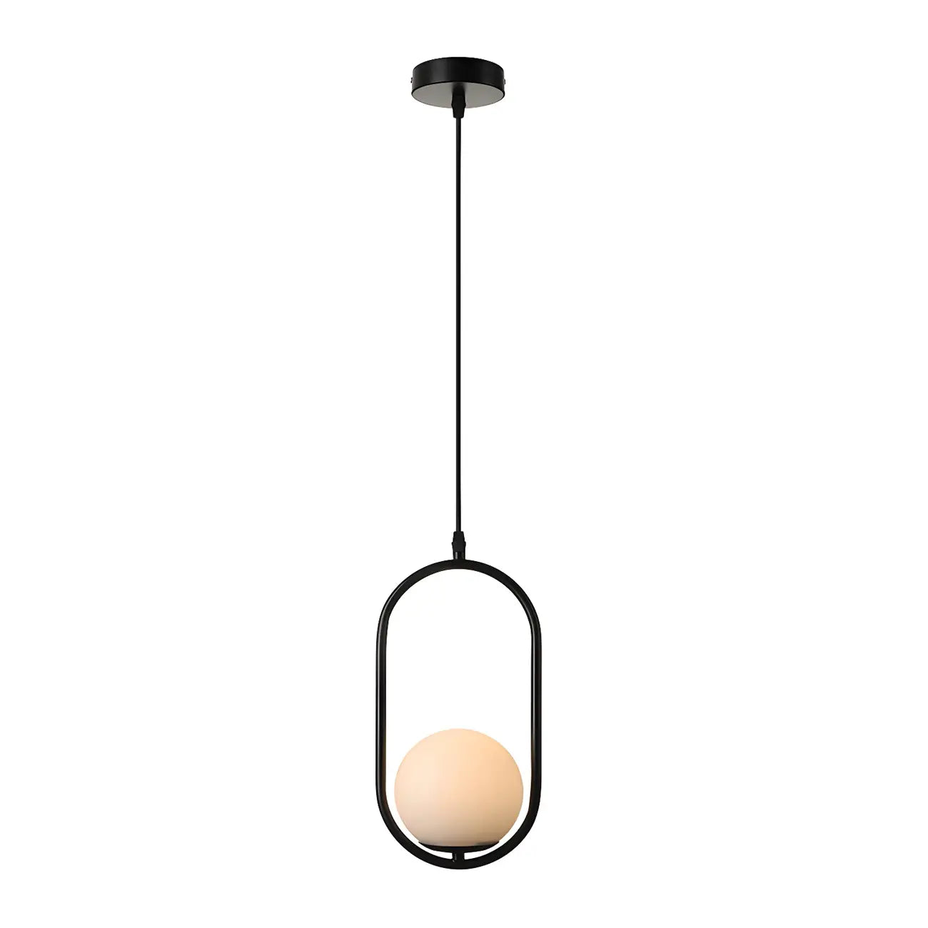 Chic Globe Black and Gold Pendant Light for Bedroom