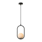 Chic Globe Black and Gold Pendant Light for Bedroom
