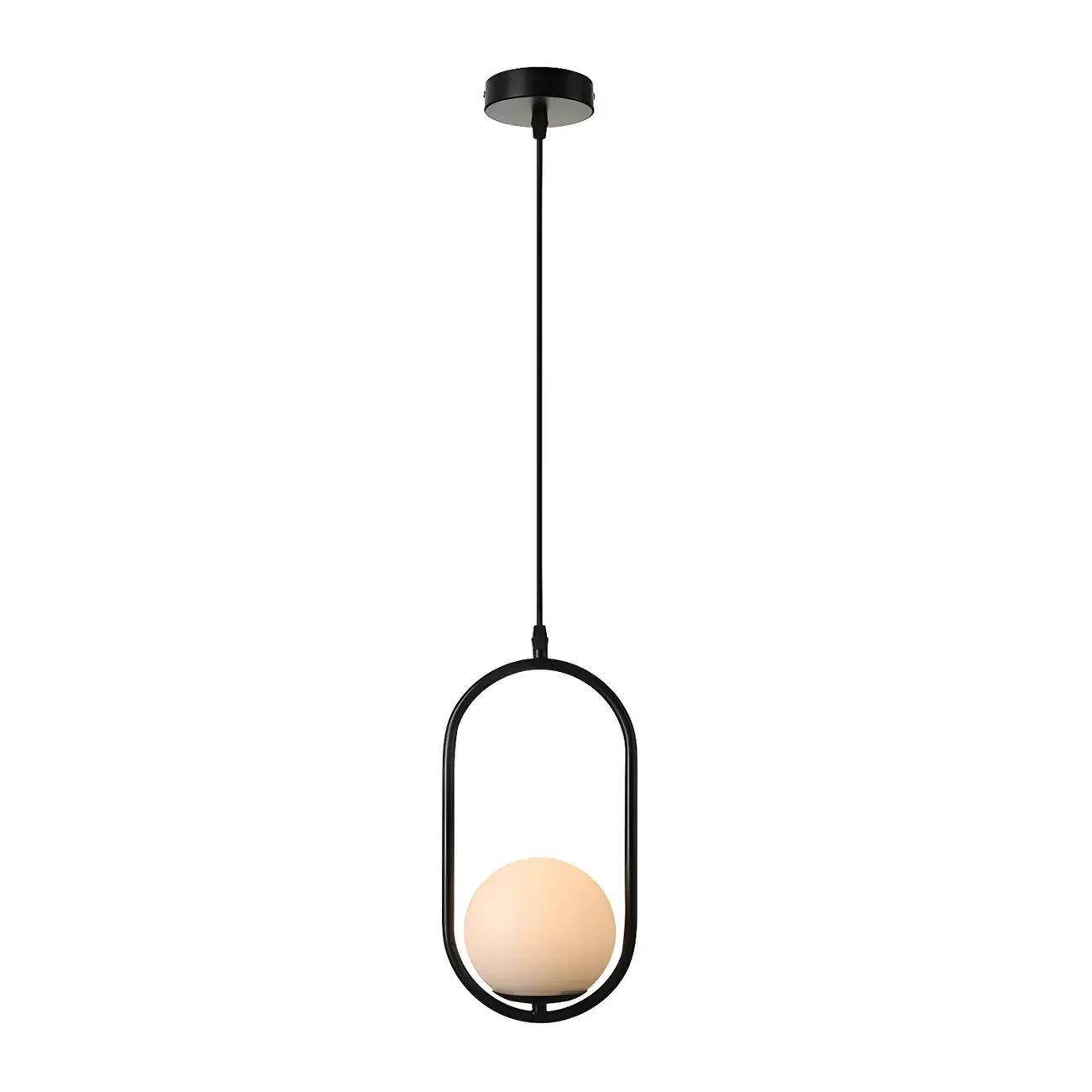 Chic Globe Black and Gold Pendant Light for Bedroom