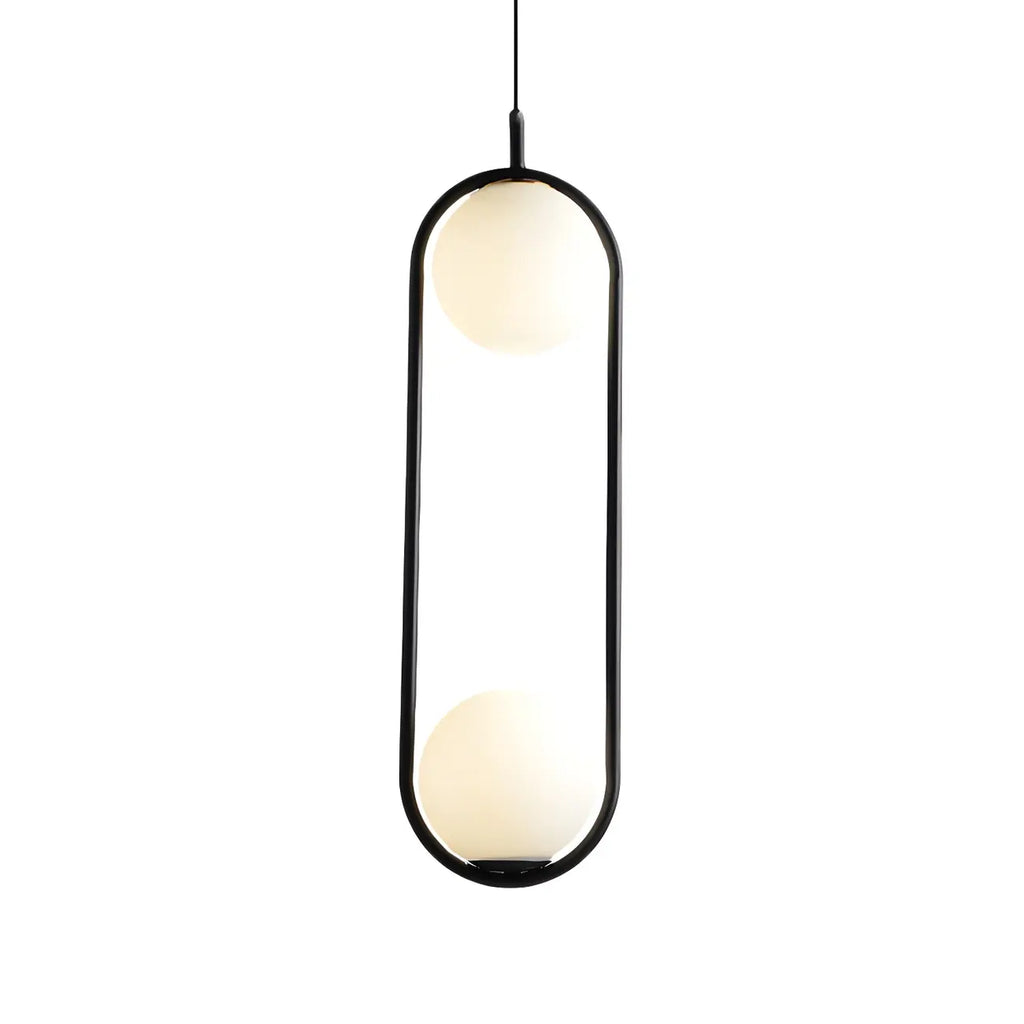 Chic Globe Black and Gold Pendant Light for Bedroom