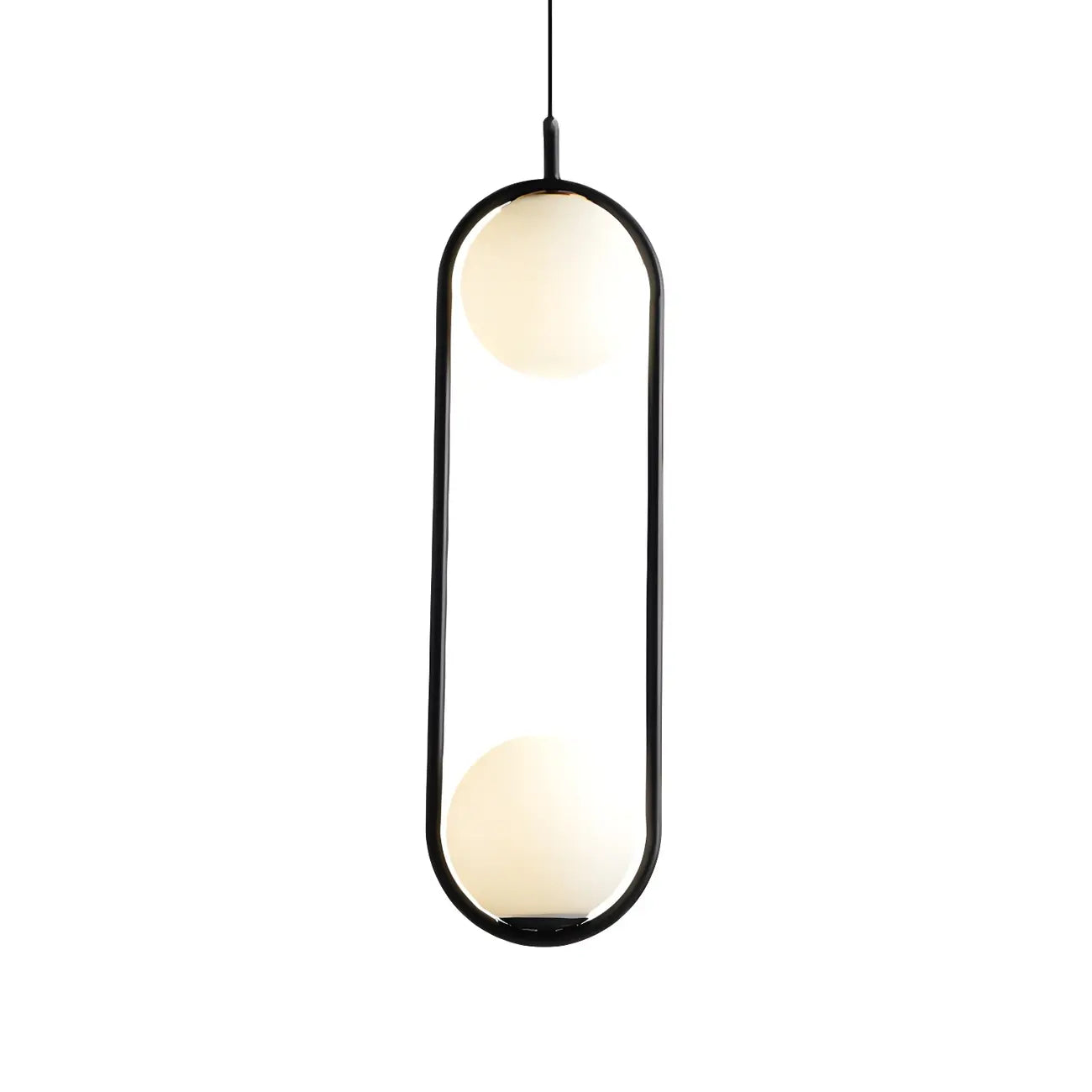 Chic Globe Black and Gold Pendant Light for Bedroom