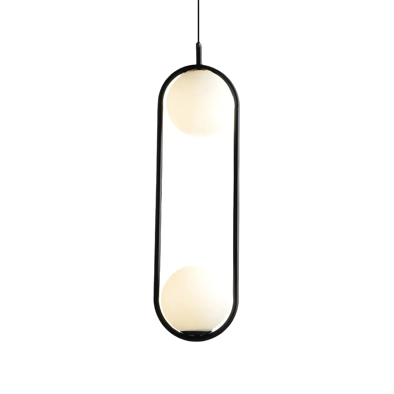 Chic Globe Black and Gold Pendant Light for Bedroom