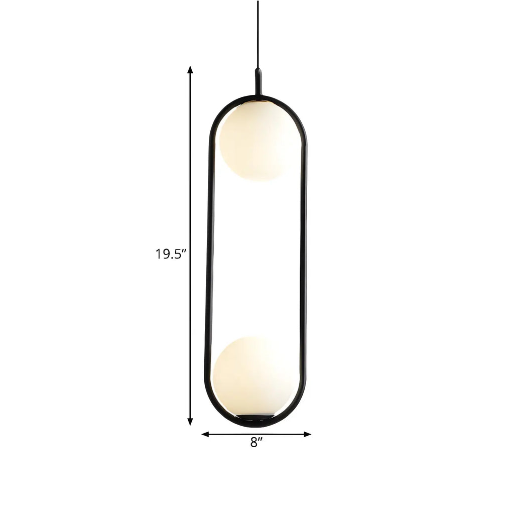 Chic Globe Black and Gold Pendant Light for Bedroom