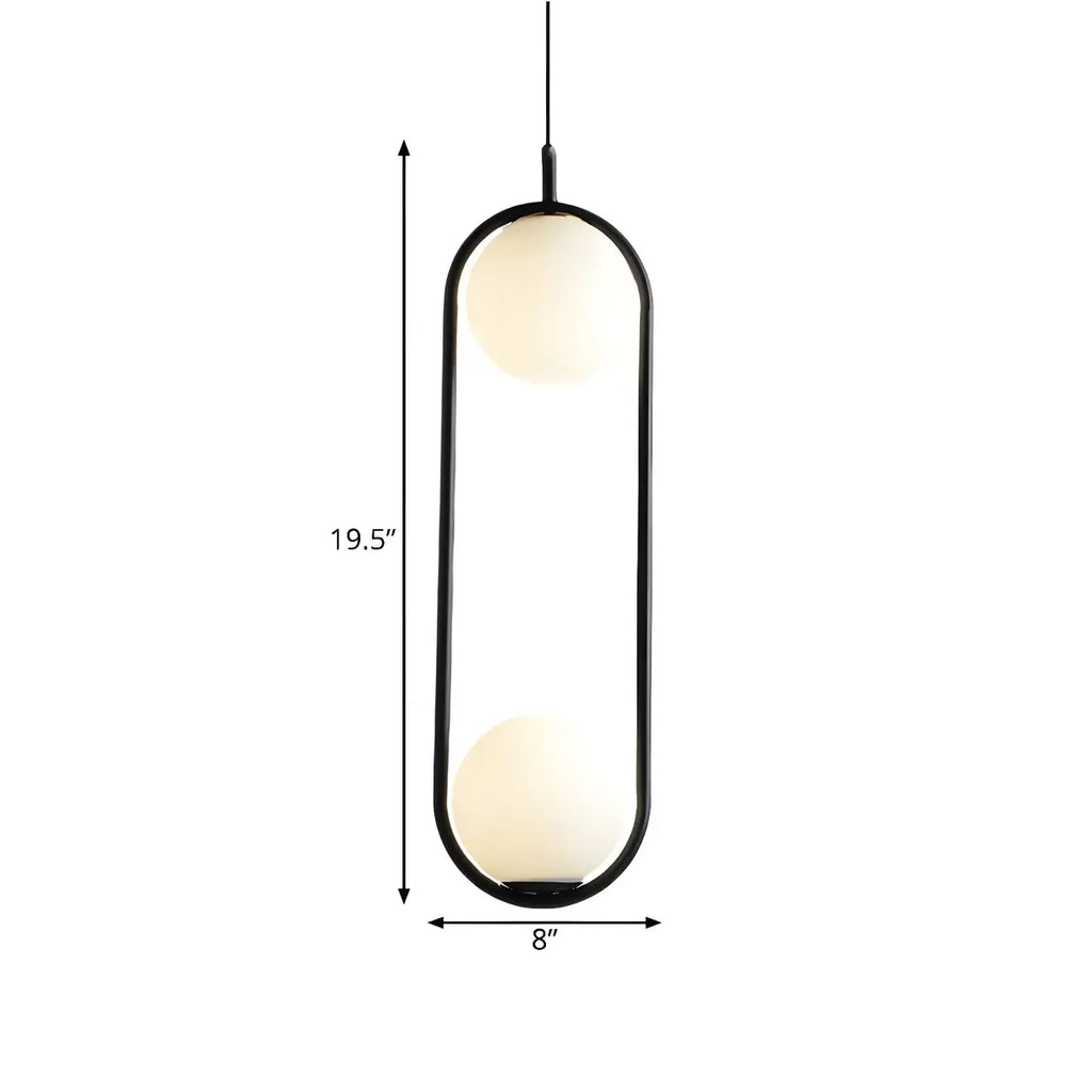Chic Globe Black and Gold Pendant Light for Bedroom