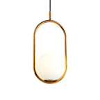 Chic Globe Black and Gold Pendant Light for Bedroom