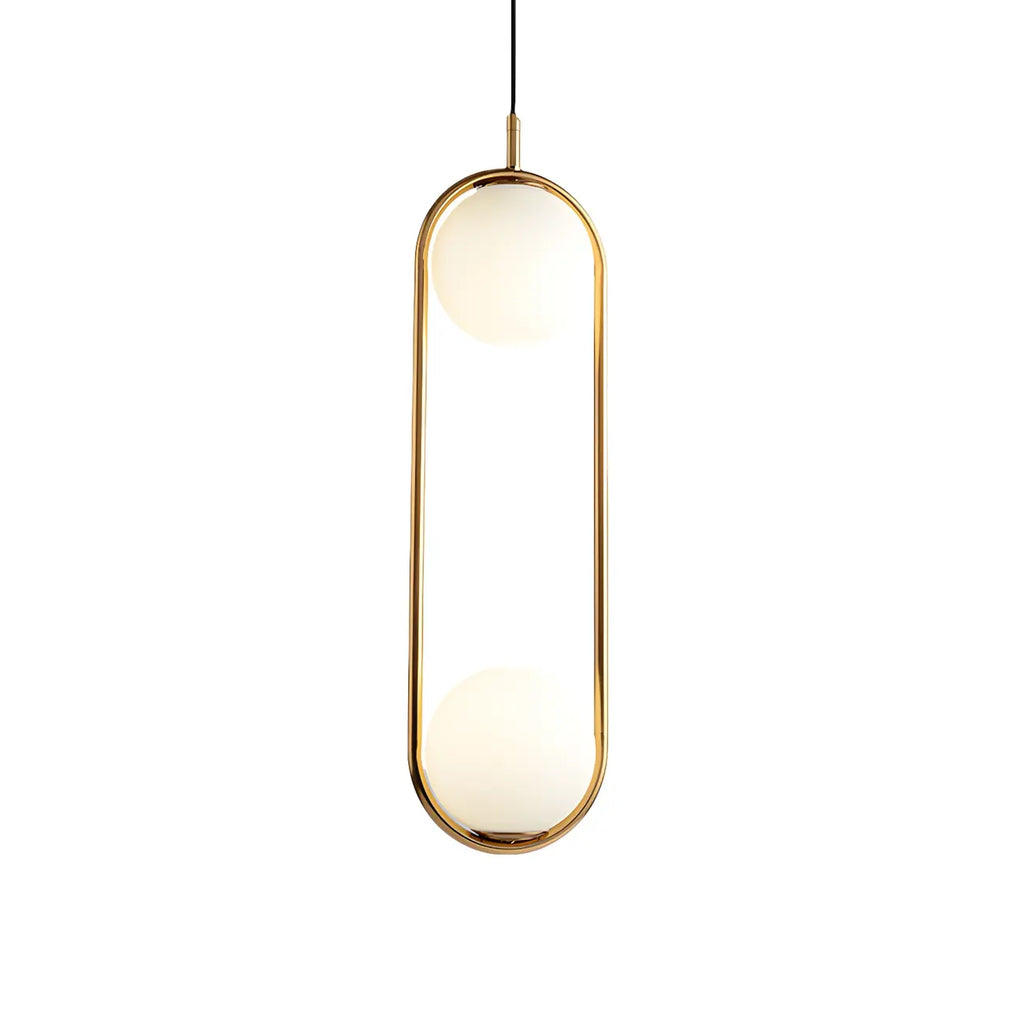 Chic Globe Black and Gold Pendant Light for Bedroom