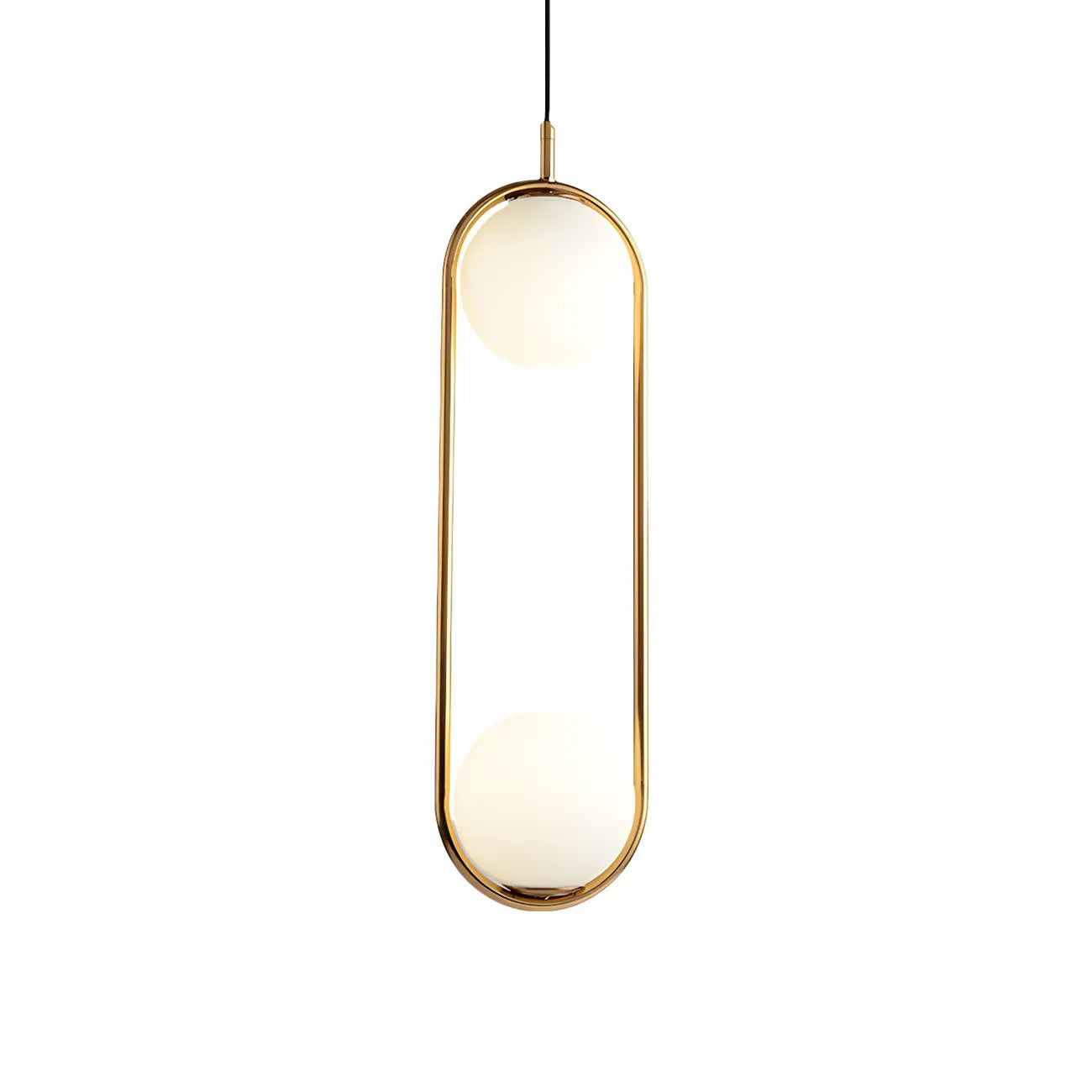 Chic Globe Black and Gold Pendant Light for Bedroom