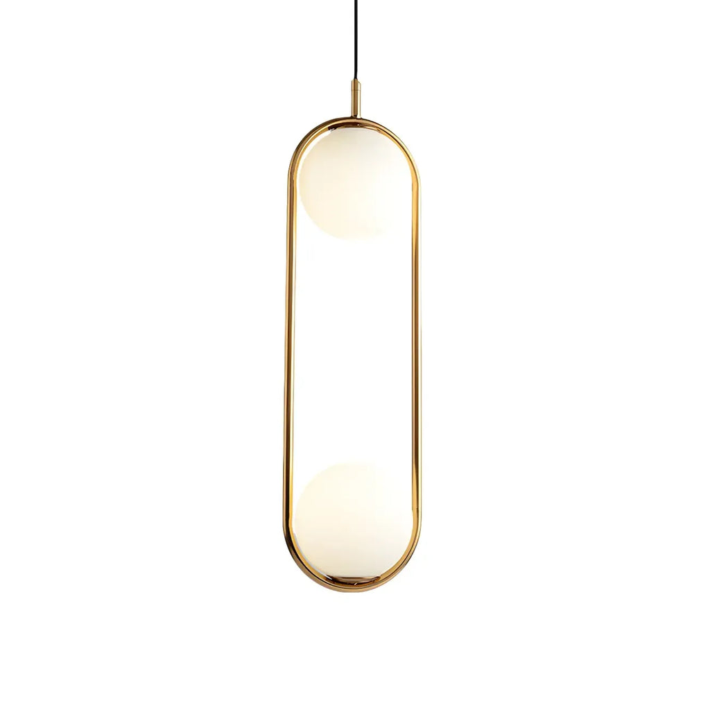 Chic Globe Black and Gold Pendant Light for Bedroom