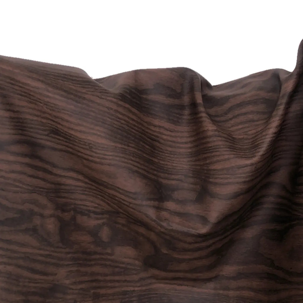 Black Walnut Finish Faux Leather 2-Drawer Nightstand