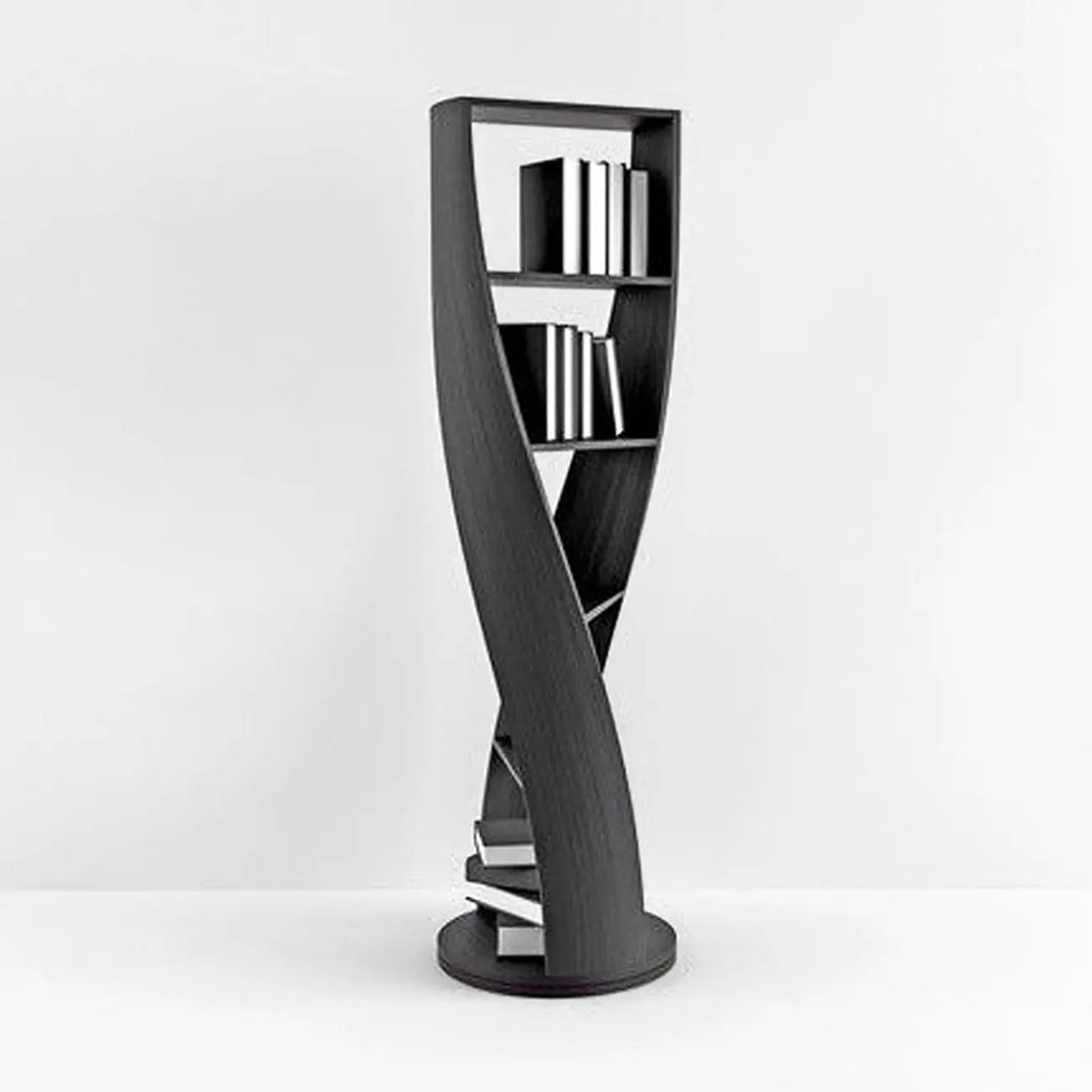 Contemporary Hourglass 5-tier Wooden Vertical Bookcase