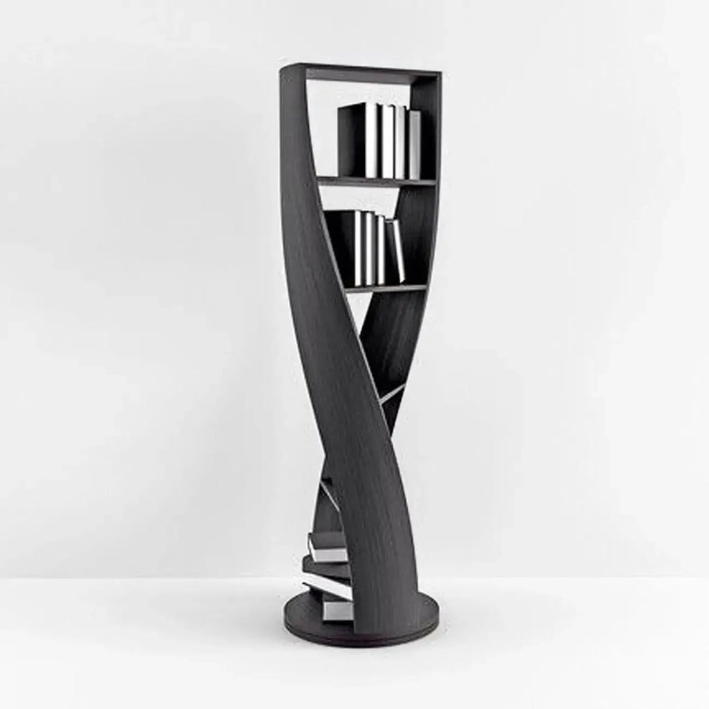 Contemporary Hourglass 5-tier Wooden Vertical Bookcase