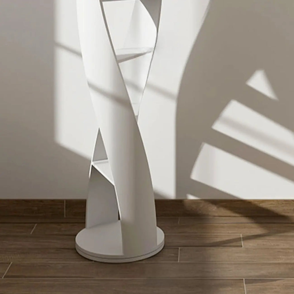 Contemporary Hourglass 5-tier Wooden Vertical Bookcase