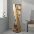 Contemporary Hourglass 5-tier Wooden Vertical Bookcase