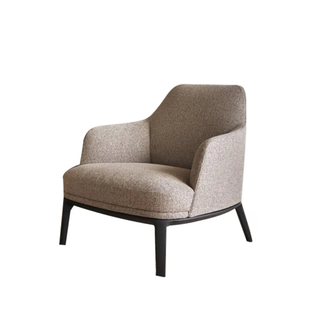 Modern High Back Living Room Accent Chair with Ottoman