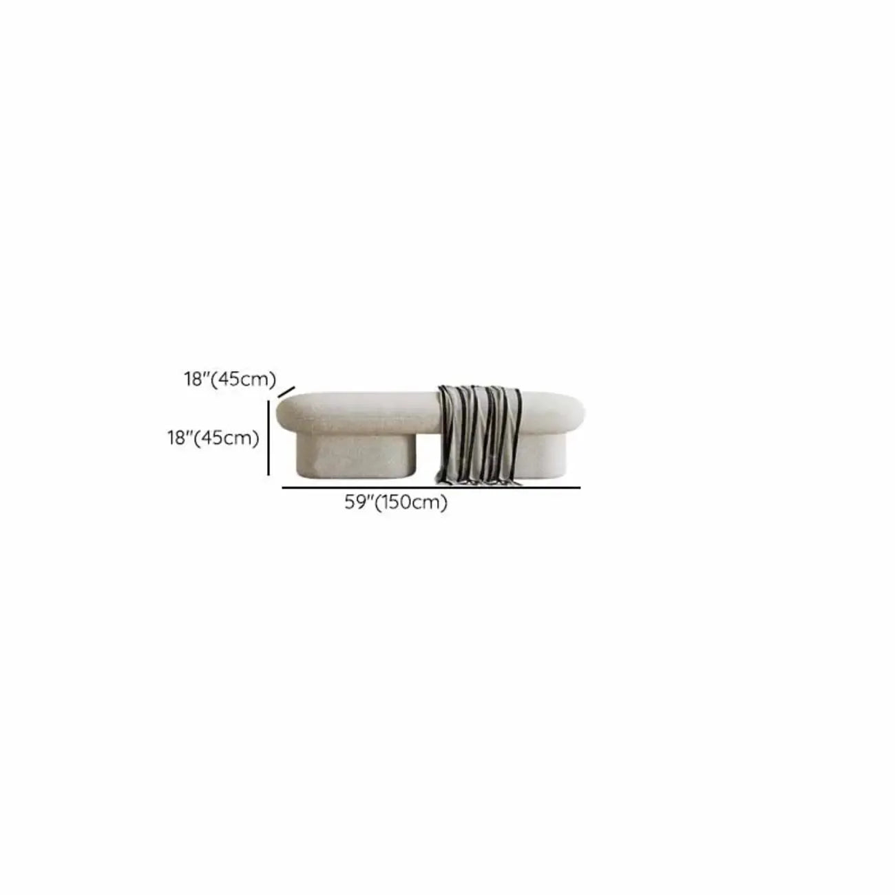 59 Contemporary Beige Upholstered Bedroom Bench