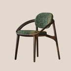 Mid-Century Modern Wooden Dining Chair with Arms