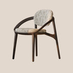 Mid-Century Modern Wooden Dining Chair with Arms