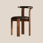 Elegant Open Back Upholstered Armless Wood Dining Chairs