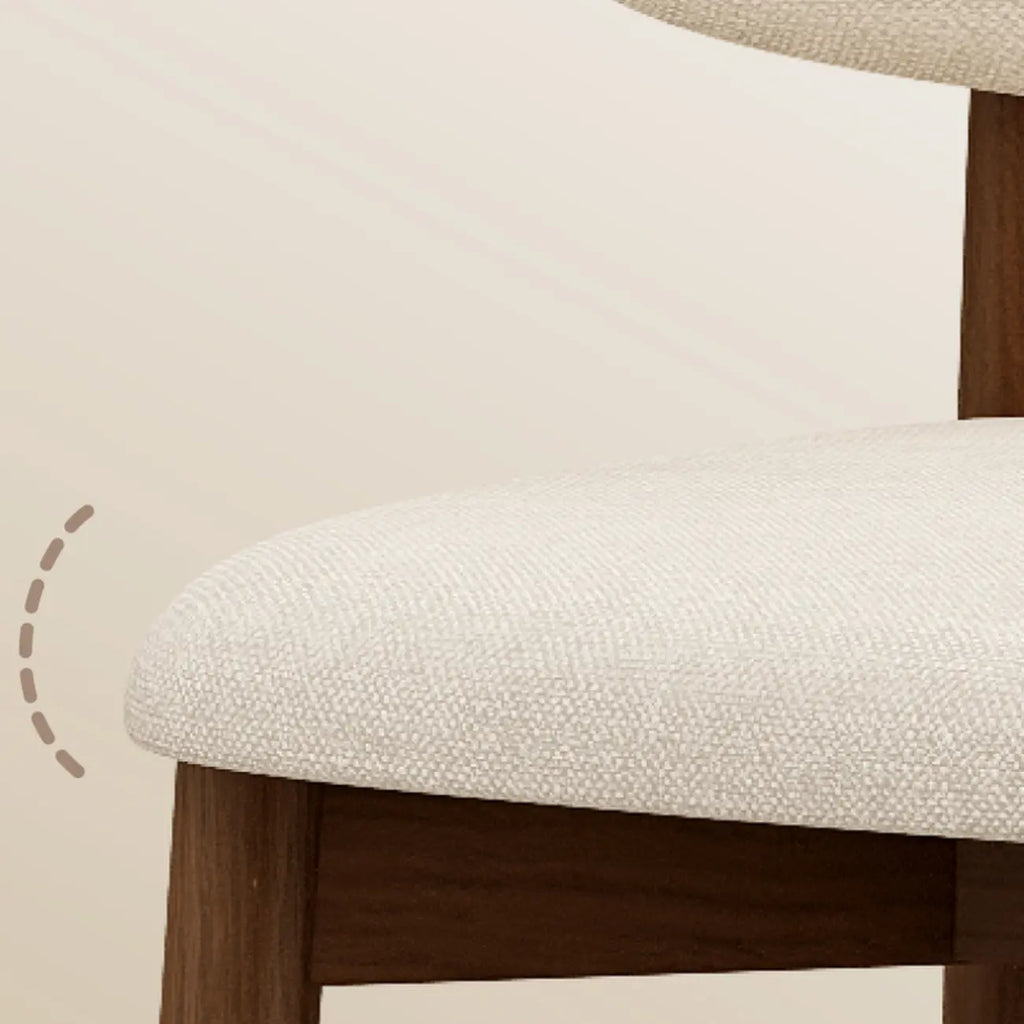 Mid Century Modern Upholstered Bar Stool with Back