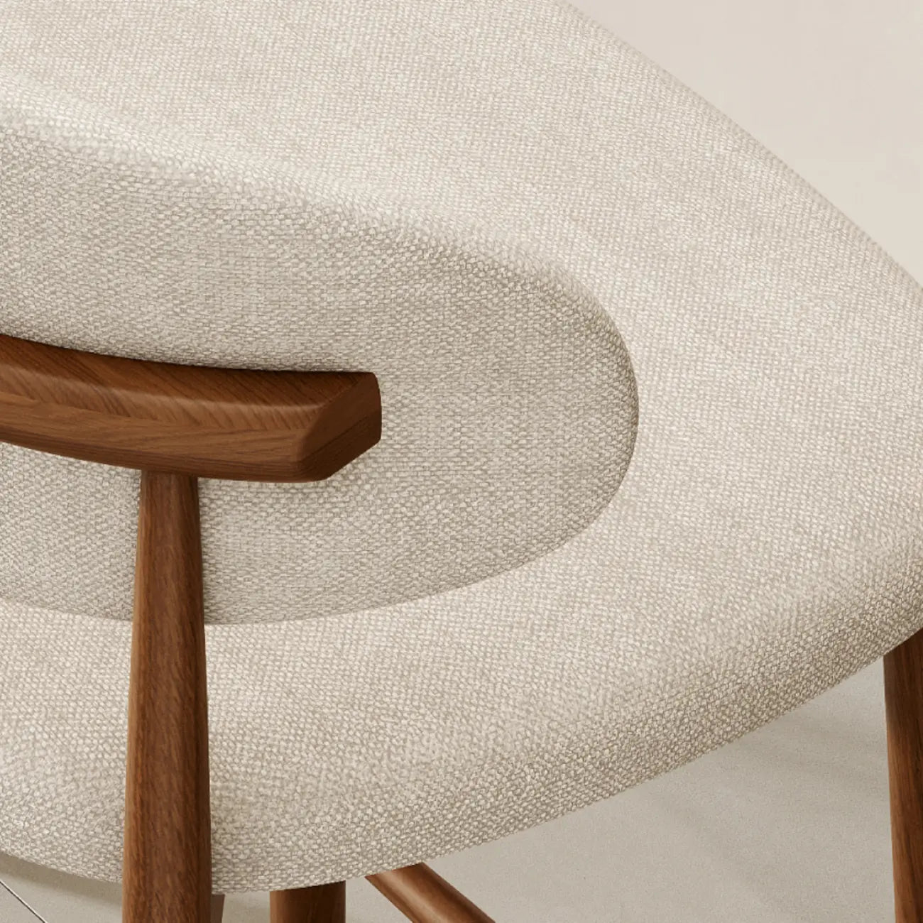 Mid Century Modern Upholstered Bar Stool with Back