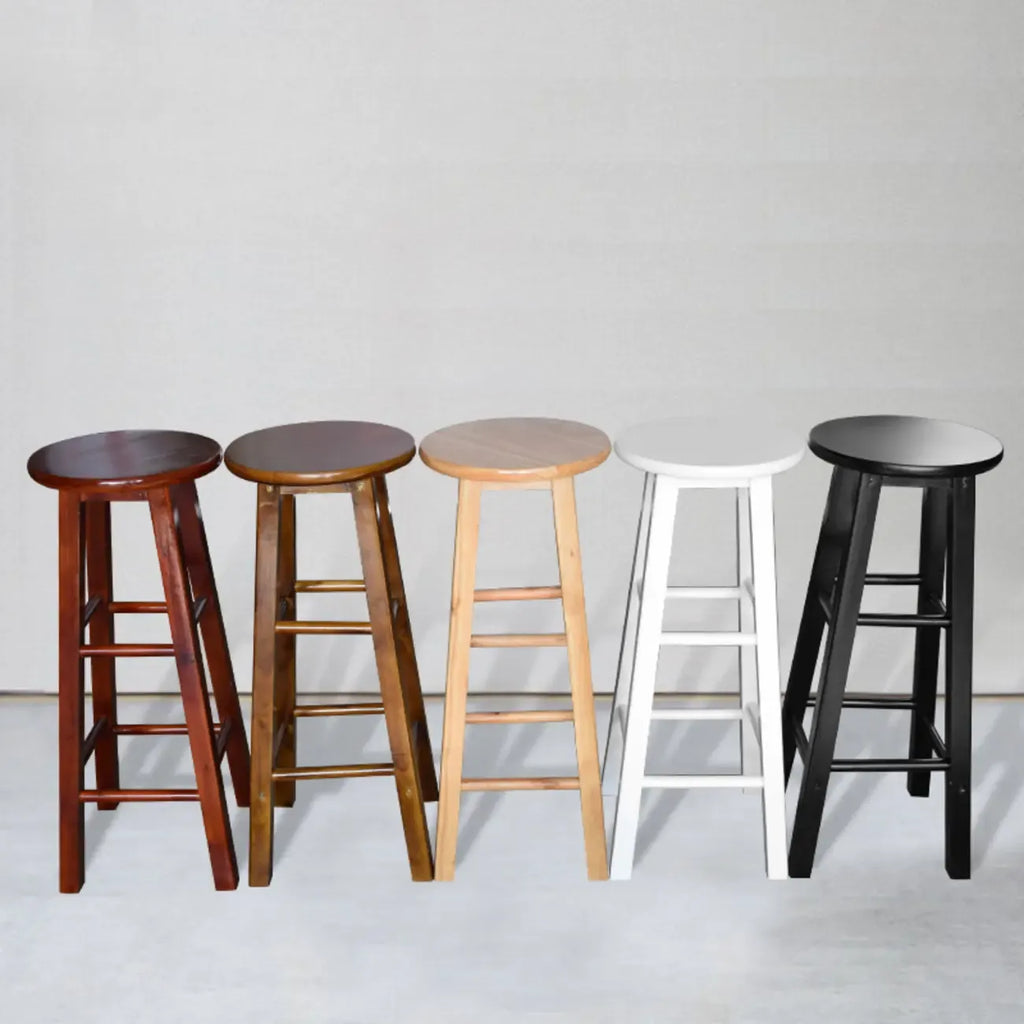 Counter Height Modern Wood Backless Bar Stools