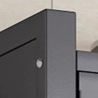 Modern Metal Adjustable Shelving Narrow Sideboard