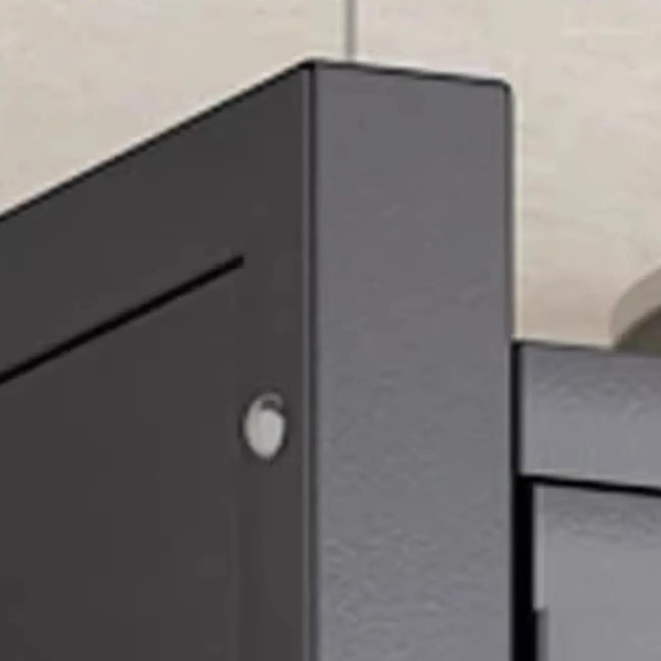 Modern Metal Adjustable Shelving Narrow Sideboard