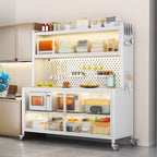 Modern Metal Adjustable Shelving Narrow Sideboard
